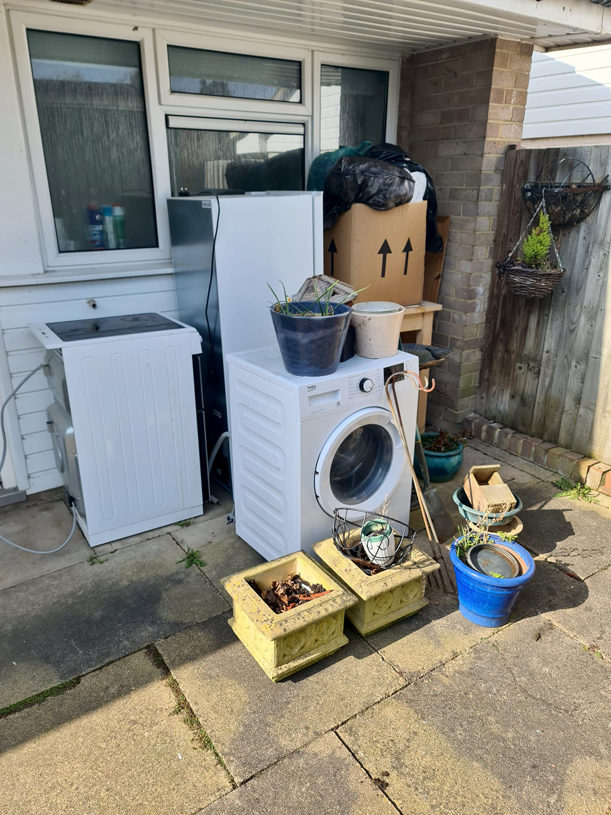 household waste ready for removal