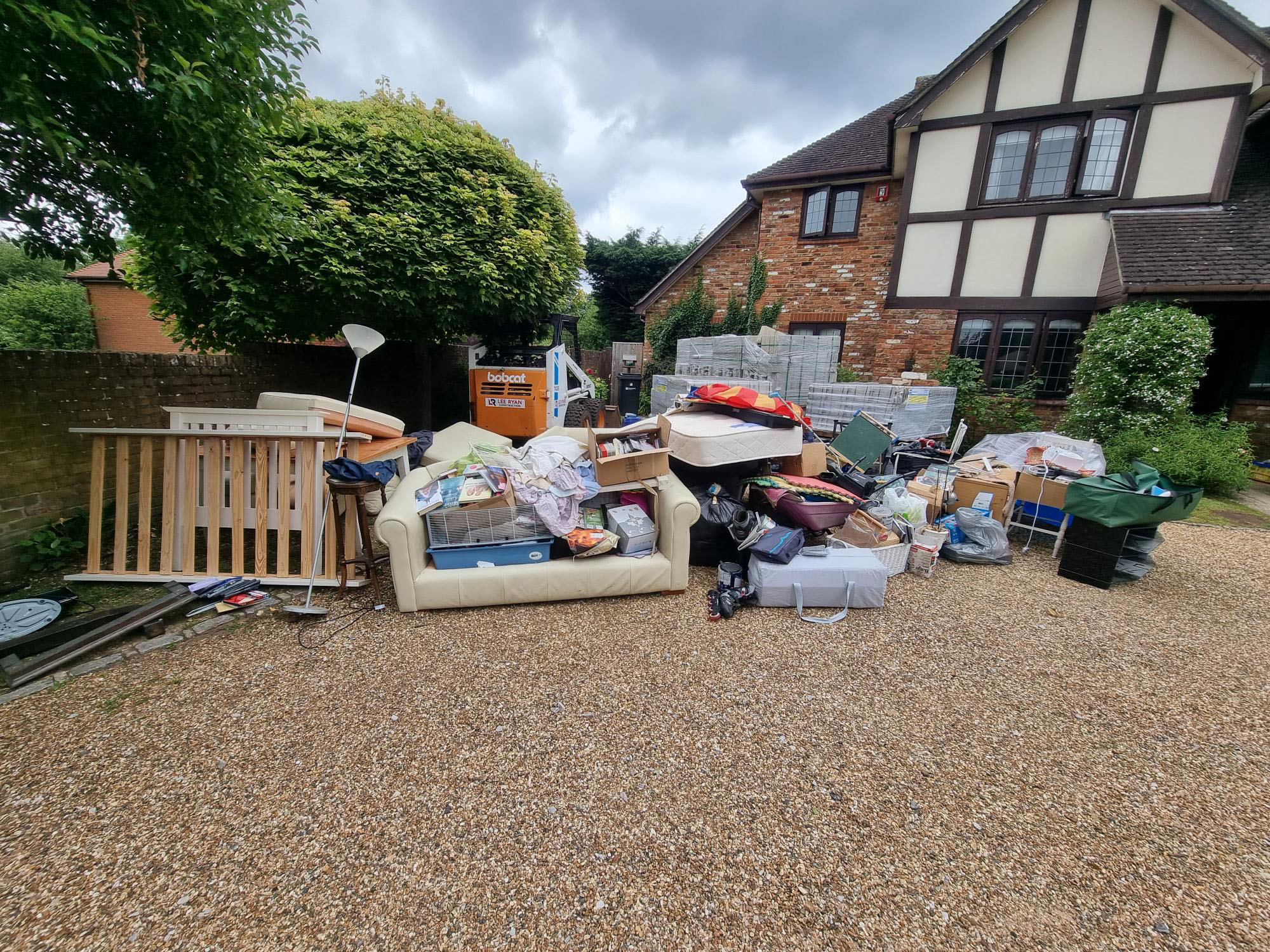junk outside house